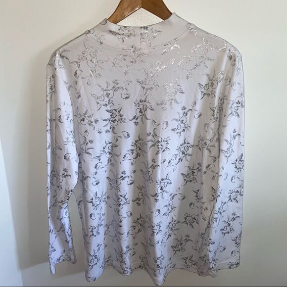 Blair - white and silver pattern long sleeve - Picture 4 of 9